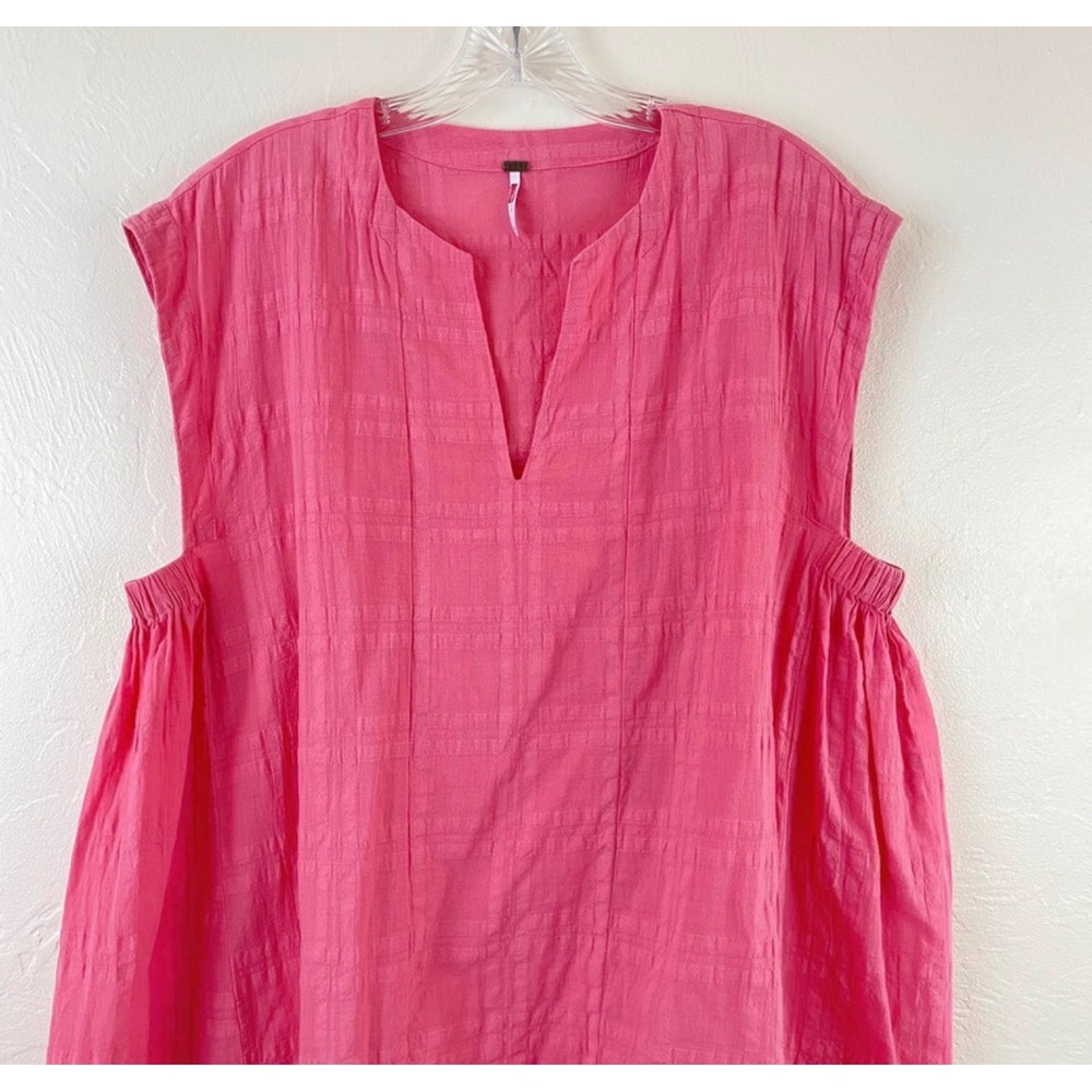 Young Fabulous & Broke Cotton Gauze Mini Dress Bubblegum Pink YBF Medium - Picture 2 of 6